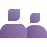 Graphic icon of two people